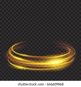 Glowing Fire Rings Glitter Gold Colors Stock Vector (Royalty Free ...