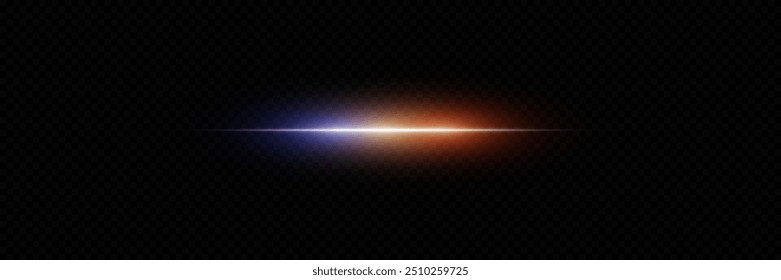 Flash luminoso brilhante. O efeito de uma linha de polícia de alta velocidade. Feixe de luz laser.