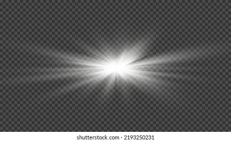 Glühender Blitz. Frische Lichteffekte des Objektivs mit bunten, bunten Tinkeln. Schöner Brilleneffekt mit Bokeh, glänzenden Teilchen und Strahlen. Schimmernder abstrakter Hintergrund.