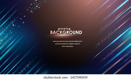 Glowing flickering lights. Night sparkle glowing background. Vector illustration.