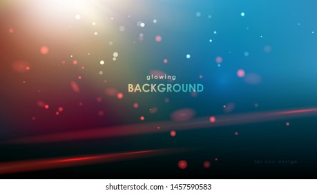 Glowing flickering lights. Night sparkle glowing background. Vector illustration.