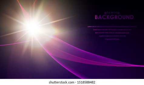 Glowing flickering lights. Night sparkle glowing background. Vector illustration.