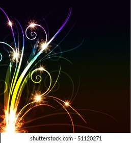 glowing floral background, eps10 format