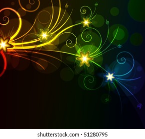 glowing floral background, eps10 format