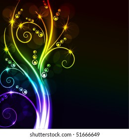 glowing floral background, eps10 format