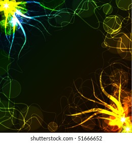 glowing floral background, eps10 format