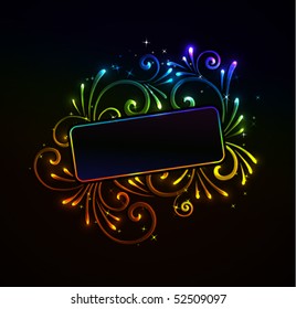 glowing floral background, eps10 format