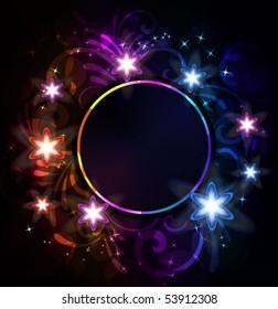 glowing floral background, eps10 format