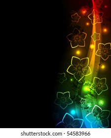 glowing floral background, eps10 format