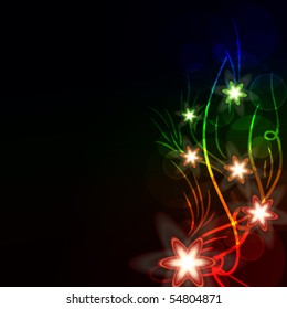 glowing floral background, eps10 format
