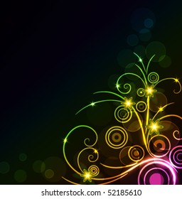 glowing floral background,eps10 format