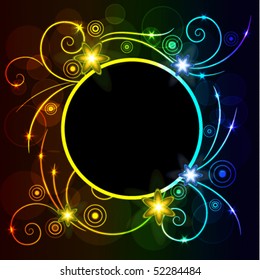 glowing floral background,eps10 format