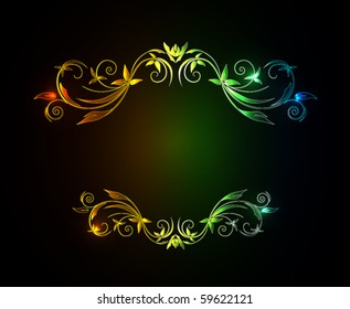 glowing floral background,eps10 format