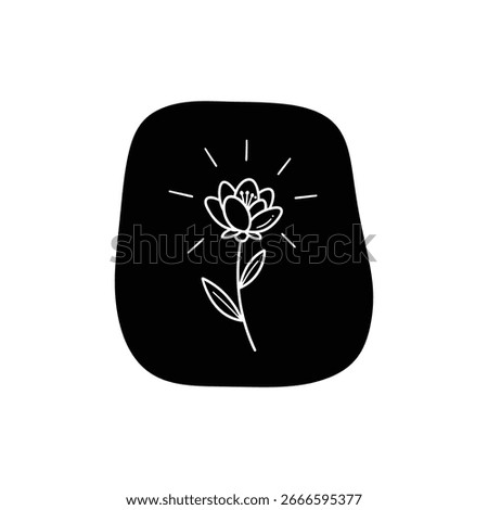 Glowing flower in darkness symbolizing resilience and strength