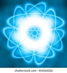glowing flowers on a blue background