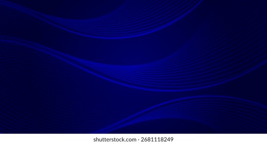 Glowing flowing wave lines design. Futuristic abstract background. Modern shiny blue moving lines element. Future technology concept.