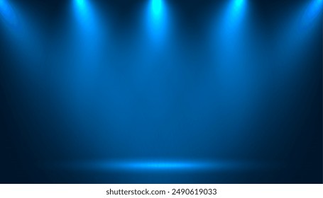 glowing focus light effect on abstract stage background vector