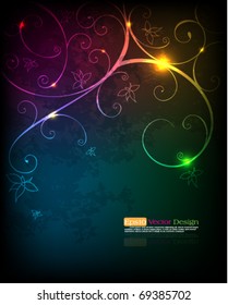 Glowing foliage concept design. eps10 vector format