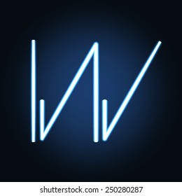 Glowing font, futuristic design , font Neon W