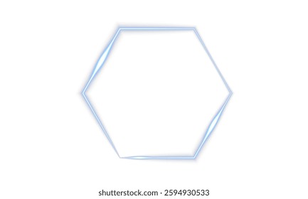 Glowing frame with neon effects, abstract PNG vector suitable for technical design, portals, bright backgrounds, dynamics, Vector graphics.
