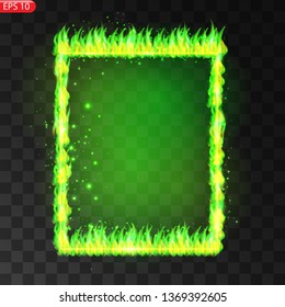 Glowing frames on transparent background. Square glow borders. Sparkling geometric light banner. Luminous triangle light shape. Shining forms.