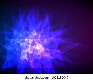 Glowing futuristic lines in dark space with stars concept. Energy technology idea. Design elements business presentation template. Vector illustration EPS10 for banners background, backdrop glow light