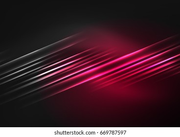 Glowing futuristic lines in the dark space with stars concept. Energy technology idea