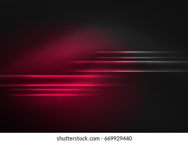 Glowing futuristic lines in the dark space with stars concept. Energy technology idea