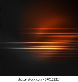 Glowing futuristic lines in the dark space with stars concept. Energy technology idea