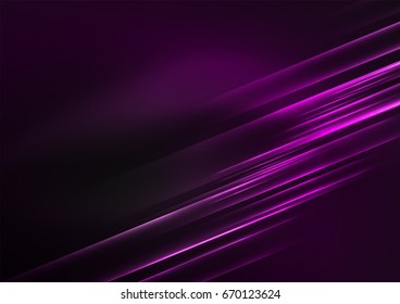 Glowing futuristic lines in the dark space with stars concept. Energy technology idea
