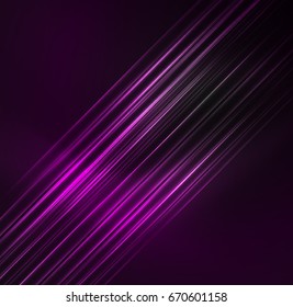 Glowing futuristic lines in the dark space with stars concept. Energy technology idea