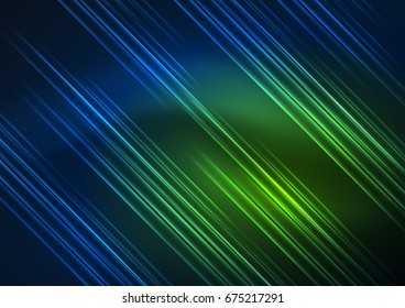 Glowing futuristic lines in the dark space with stars concept. Energy technology idea