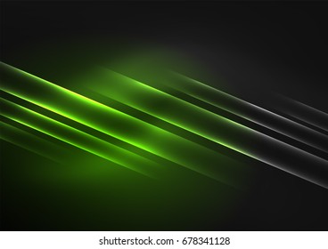 Glowing futuristic lines in the dark space with stars concept. Energy technology idea
