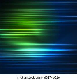 Glowing futuristic lines in the dark space with stars concept. Energy technology idea