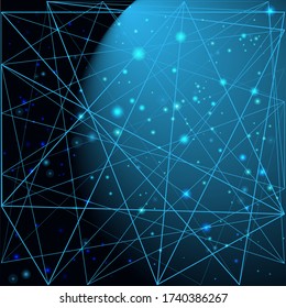 Glowing futuristic lines and dots
