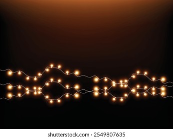 Glowing Garland Lights for Occational Lighting Purpose. Glowing Garland Lights Design for Festive and Occasional Decorative Lighting Themes