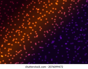 Glowing geometric elements On Dark Backdrop. Neon cyberpunk background