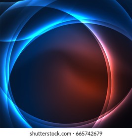 Glühende geometrische Formen auf dunklem Hintergrund