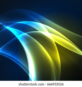 Glühende geometrische Formen auf dunklem Hintergrund
