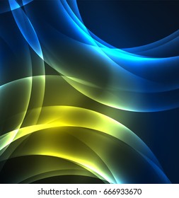 Glühende geometrische Formen auf dunklem Hintergrund