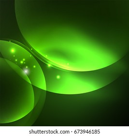 Glühende geometrische Formen auf dunklem Hintergrund