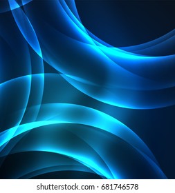 Glühende geometrische Formen auf dunklem Hintergrund