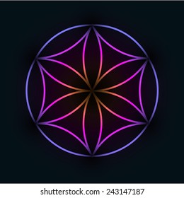 Glowing Geometrical Ornament  