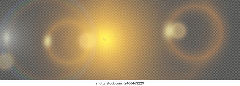 Glowing glare from the camera and light. On a transparent background.	
