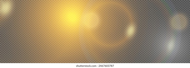 Brillo brillante de la cámara y la luz. Sobre un fondo transparente.