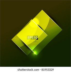 Formas de vidrio brillante. Fondo abstracto vectorial