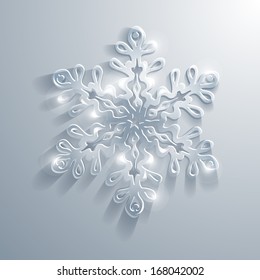 Glowing glass snowflake