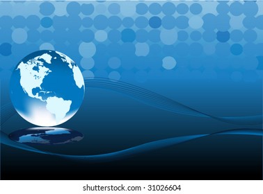 Glowing globe background