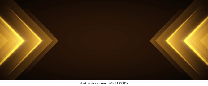 Plano de fundo de setas douradas brilhantes, plano de fundo de ponteiros brilhantes dinâmicos, movimento rápido.