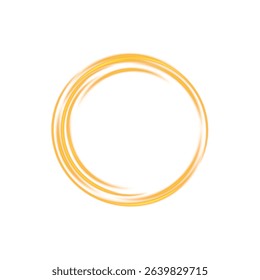 Glowing Golden Circle Frame with Soft Motion Blur for Futuristic, UI or Abstract Visual Design